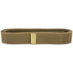 Navy Belt: Khaki Nylon with 24k Gold Tip, male