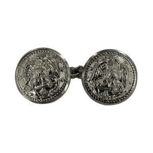 Navy Button Set, Silver 28 Ligne linked