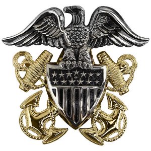 Navy Cap Device: Officer High Relief, regulation size