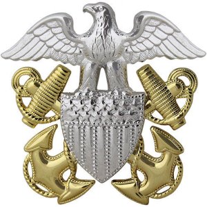 Navy Cap Device: Officer, regulation size