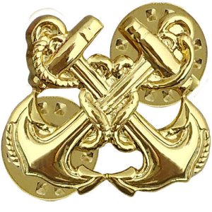 Navy Collar Device: Boatswain, gold