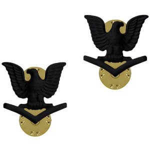 Navy Collar Device: E4 Seabee, black metal