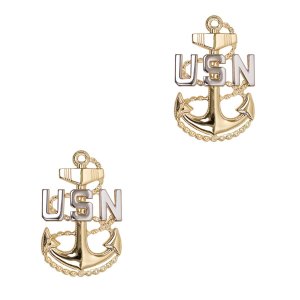 Navy Collar Device: E7 Chief Petty Officer, clutch back