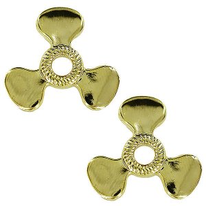 Navy Collar Device: Machinist Propeller with Hole in the center, gold