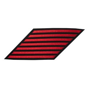 Navy CPO Hash Marks: Red on Blue Serge set of 7