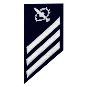 Navy E-3 Combo Rate: Missile Technician on blue serge