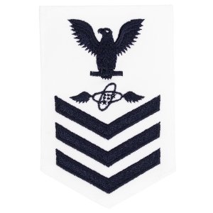 Navy E6 Female Rating Badge: Aviation Electronics Technician, white