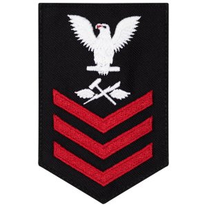 Navy E6 Female Rating Badge: Aviation Support Equipment Tech, Serge for Jumper