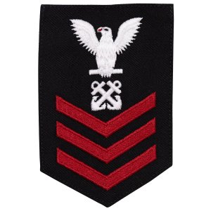 Navy E6 Female Rating Badge: Boatswain Mate, Serge for Jumper