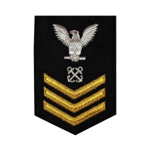 Navy E6 Female Rating Badge: Boatswains Mate, Serge for Jumper