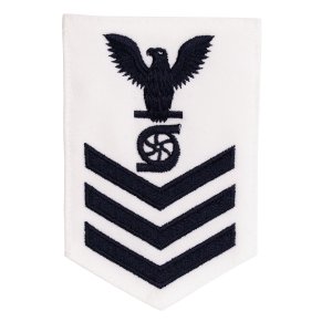 Navy E6 Female Rating Badge: Gas Turbine System Technician, white