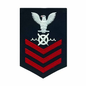 Navy E6 Female Rating Badge: RW Robotics Warfare Specialist, Serge for Jumper