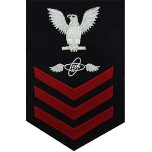 Navy E6 Male Rating Badge: Aviation Electronics Technician, blue