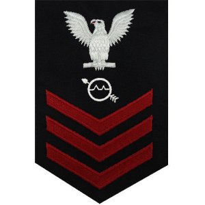 Navy E6 Male Rating Badge: Operations Specialist, blue
