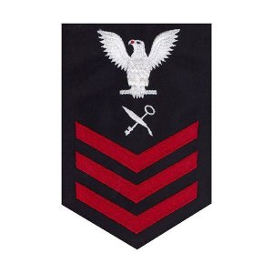 Navy E6 Male Rating Badge: Retail Services Specialist, blue