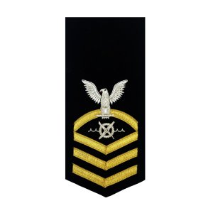 Navy E7 Female Rating Badge: Robotics Warfare Specialist, vanchief on blue