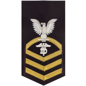 Navy E7 Male Rating Badge: Dental Technician, vanchief on blue