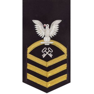 Navy E7 Male Rating Badge: Storekeeper and Logistics Specialist, vanchief