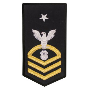 Navy E8 Female Rating Badge: ND Diver, seaworthy gold on blue