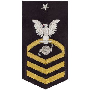 Navy E8 Male Rating Badge: Boiler Technician, vanchief on blue