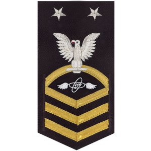 Navy E9 Male Rating Badge: Aviation Electronics Technician, vanchief on blue