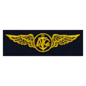 Navy Embroidered Badge: Air Crew, embroidered on coverall
