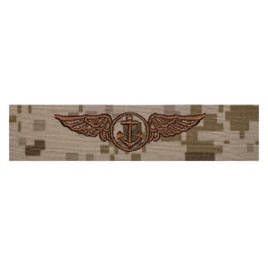 Navy Embroidered Badge: Aviation Observer, Desert Digital