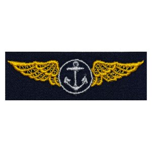 Navy Embroidered Badge: Aviation Observer, embroidered on coverall