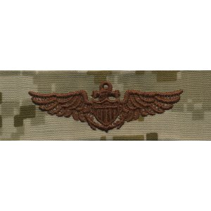 Navy Embroidered Badge: Aviator, Desert Digital