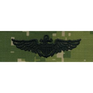 Navy Embroidered Badge: Aviator, Woodland Digital NWUIII