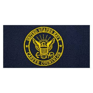 Navy Embroidered Badge: Career Counselor, embroidered on coverall
