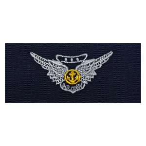 Navy Embroidered Badge: Combat Aircrew, embroidered on coverall