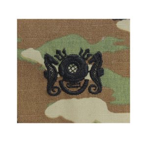 Navy Embroidered Badge: Diving Officer, embroidered on OCP