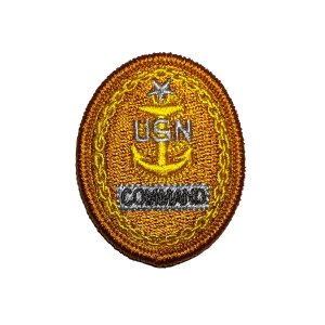 Navy Embroidered Badge: E8 Command, embroidered on coverall