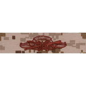 Navy Embroidered Badge: Expeditionary Warfare Supply Officer, Desert Digital