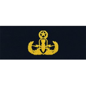 Navy Embroidered Badge: Explosive Ordnance Disposal Officer, coverall