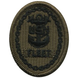 Navy Embroidered Badge: Fleet E-9, Woodland Digital