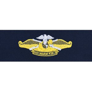 Navy Embroidered Badge: Fleet Marine Force Officer, coverall