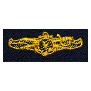 Navy Embroidered Badge: Information Dominance Warfare Officer, embroidered on coverall