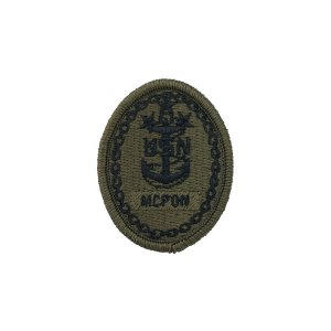 Navy Embroidered Badge: Master Chief Petty Officer of the (MCPON), Woodland Digital