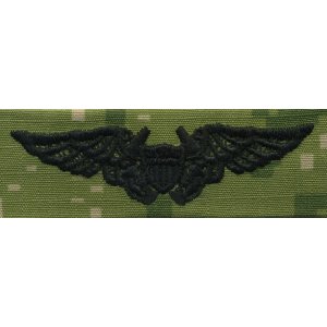 Navy Embroidered Badge: Naval Flight Officer, Woodland Digital