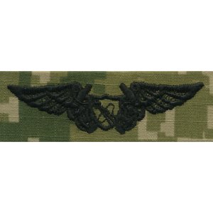 Navy Embroidered Badge: N.F.O. Astronaut, Woodland Digital