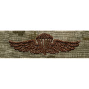 Navy Embroidered Badge: N/MC Parachutist, Desert Digital