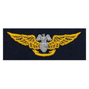 Navy Embroidered Badge: Professional Aviation Maintenance Officer, embroidered on coverall