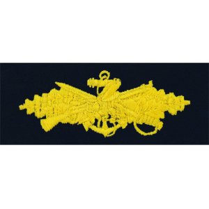 Navy Embroidered Badge: Seabee Combat Warfare Officer, coverall