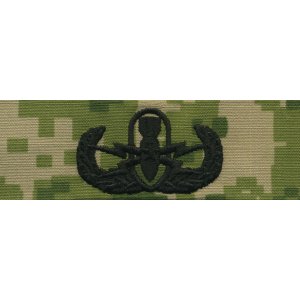 Navy Embroidered Badge: Senior E.O.D., Woodland Digital