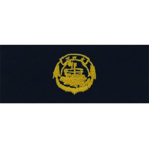 Navy Embroidered Badge: Small Craft Officer, embroidered on coverall