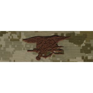 Navy Embroidered Badge: Special Warfare, Desert Digital