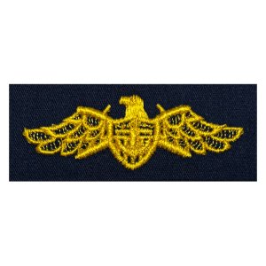 Navy Embroidered Badge: Strategic Sealift Officer Warfare, embroidered on coverall
