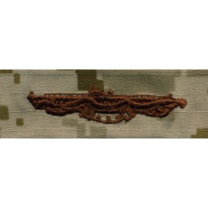 Navy Embroidered Badge: Submarine Combat Patrol, Desert Digital